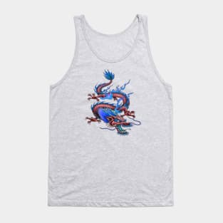 Chinese Red Good Fortune Dragon Mythical Creature Tank Top